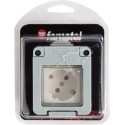 BASE ELEC 120X160X65 ESTANCO TT S/LAT 16A-250V IP55 ABS GRIS