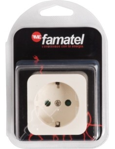 BASE ELEC 100X145X55 TT 16A-250V SUP. POLIC/PORC BL FAMAT