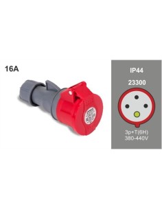 BASE AEREA MOVIL 16A. 3POLOS+TIERRA 380-415V IP 44 23300