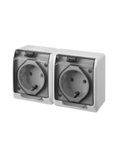 BASE ENCHUFE ELEC 16AMP250V SCH.DOB EST.TT LAT IP54 BL POOL