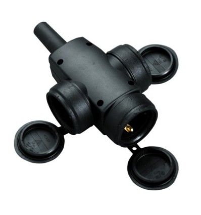 BASE AEREA ELEC TRIPLE TT TAPA IP44 GOMA NE FENOPL.