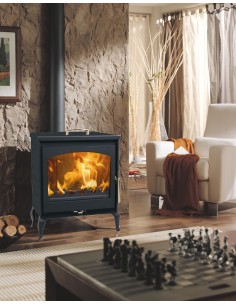 ESTUFA LEÑA ECODESIGN 760X592X480MM AC CASTILLA PANADERO