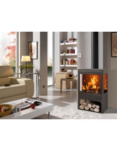 ESTUFA LEÑA ECODESIGN 730X446X384MM AC CORAL PANADERO