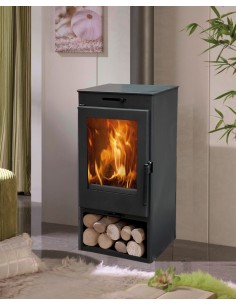 ESTUFA LEÑA ECODESIGN 745X360X420MM AC ZAHARA PANADERO