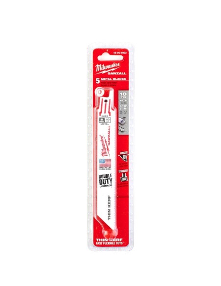 HOJA SABLE UNIVERSAL METAL. MADERA Y PLASTICO 150 MM 10TPI 5 UD