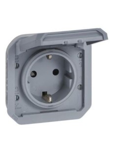 BASE ENCHUFE PL-COMP E/S 2P+T TORN GRIS 069571L