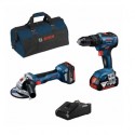 TALADRO GSB 18V-55 + AMOLADORA GWS 18V-7 2 BAT 4,0AH + BOLSA BOSCH