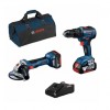 TALADRO GSB 18V-55 + AMOLADORA GWS 18V-7 2 BAT 4,0AH + BOLSA BOSCH