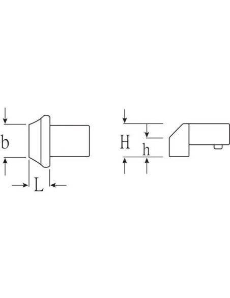 UTILES ACOPLABLES POR SOLDADURA 22X28 MM 737/100