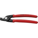 CIZALLA PARA CABLE CON MANGOS DE PLASTICO 160MM FORMA ESTRECHA CABEZA