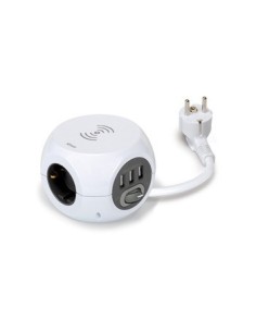 BASE MULTIPLE 3T-TT 3 USB CARGA INDUCTIVA BL COMBI BALL SIMO