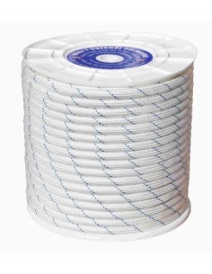 CUERDA TRENZ. DOBLE 12MM PP BL/AZ HYC 100 MT