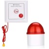 KIT SISTESMA ALARMA PULSADOR EMERGENCIA BAÑOS IP54 1 BOTON + 1 RECEPTOR