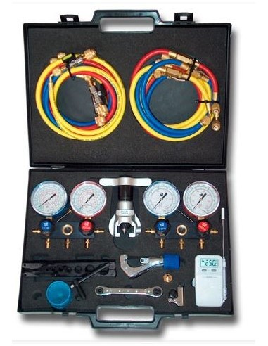 MALETIN MANOMETRO TKR-410A-R22-R32-134A-404A-407C GASES REFRIGERANTES