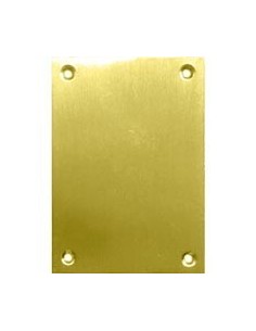 Placa ciega 80x60x1 mm latón satinado PLP01