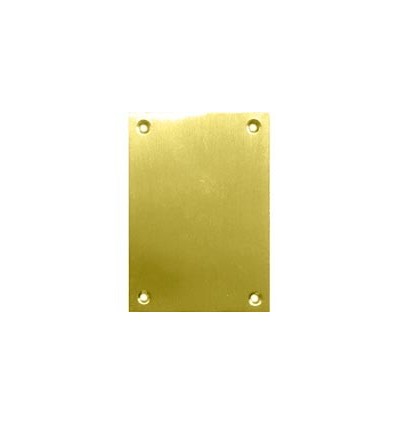 Placa ciega 80x60x1 mm latón satinado PLP01