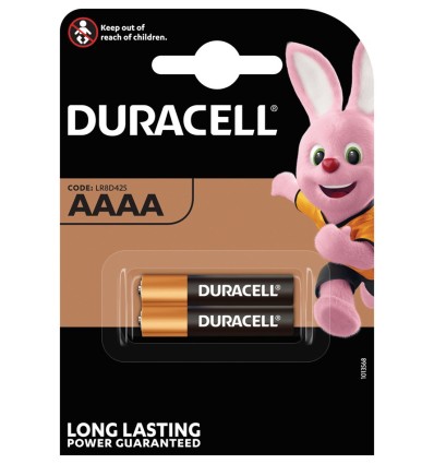 PILA ALCALINA 1,5V LR61 AAAA DURACELL 5000394041660 2 PZ