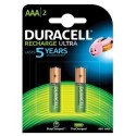 PILA RECARGABLE LR03 AAA 1,2V 850MAH DURACELL 2 PZ