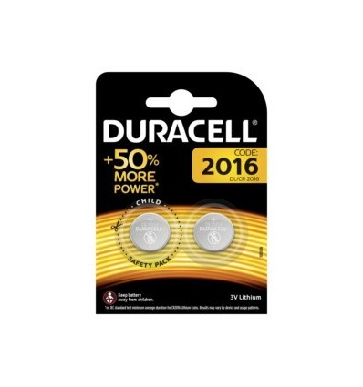 PILA BOTON 2016 DURACELL 2 PZ