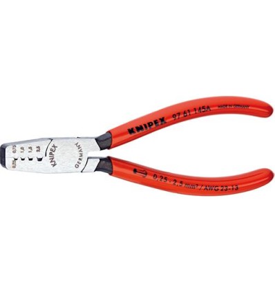 ALICATES VIROLA CABLE CON MANGOS DE PLASTICO MM 0.25-2.5QMM