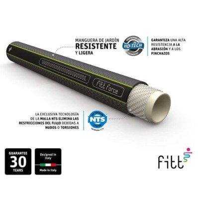 ROLLO MANGUERA FITT FORCE GRIS 19MM X 25MT NTS HDT
