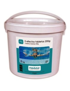 CLORO PISCINAS 5 ACCIONES TABLETA 200GR 5 KG