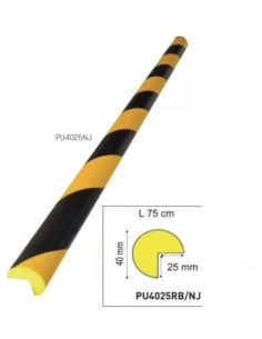 PROTECTOR DE ANGULO PU4025NJ - AMARILLO/NEGRO 750X40X25MM