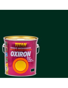 ESMALTE ANTIOXIDANTE OXIRON LISO BRILLO 4 L VERDE CARRUAJE TITAN