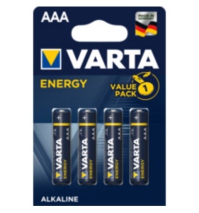 PILA ALCALINA LR03 AAA 1,5V ENERGY VARTA 4 PZ