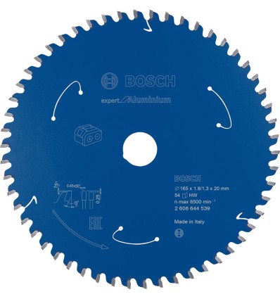 HOJA SIERRA CIRCULARULAR MD 165X1.8-1.3X20 Z54 EXPERT FOR ALUMINIO