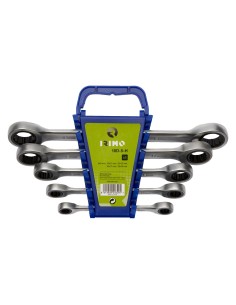 JUEGO 5 LLAVES COMBINADAS DOBLE CON CARRACA 8X9-18X19 MM