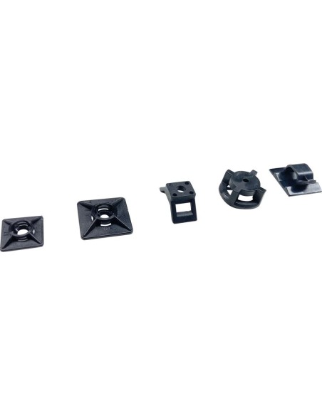 SURTIDO BRIDAS PARA CABLES 350 PIEZAS CON BASE ADHESIVA