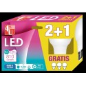 LAMPARA LED STD 8.5W E27 240º 810LM 65K CAJA 2+1