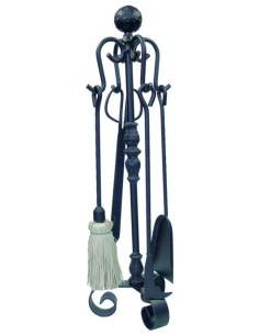 JUEGO CHIMENEA CAL. BOLA FORJA 70CM 4PZ EL ZORRO 4 PZ