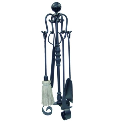 JUEGO CHIMENEA CAL. BOLA FORJA 70CM 4PZ EL ZORRO 4 PZ