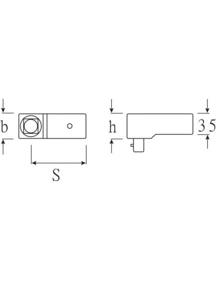 CUADRADILLO ACOPABLE PARA LLAVES DINAMOMETRICAS 734/80