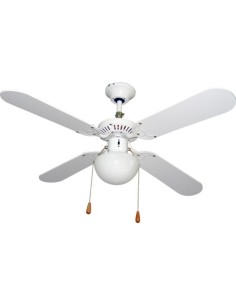 VENTILADOR TECHO 105CM CON LUZ 50W-3 VELOCIDADES 4ASPAS
