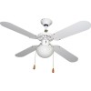 VENTILADOR TECHO 105CM CON LUZ 50W-3 VELOCIDADES 4ASPAS