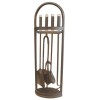 JUEGO CHIMENEA CAL. H.70CM FORJA DURBAN VIVAHOGAR 5 PZ