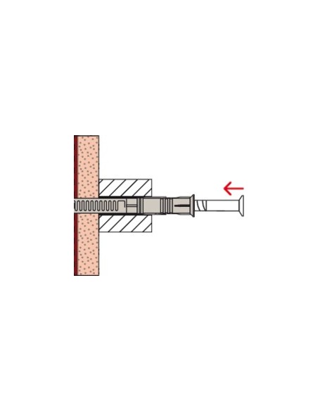 Taco nylon con tornillo seguridad hexagonal FUR SS
