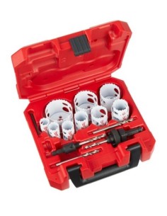 JUEGO CORONAS HOLE DOZER 13 PIEZAS 22-25-32-41-51-60-73-83-105 MM Y ACCESORIOS