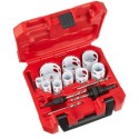 JUEGO CORONAS HOLE DOZER 13 PIEZAS 22-25-32-41-51-60-73-83-105 MM Y ACCESORIOS
