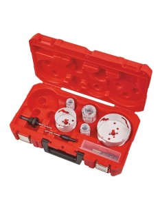 JUEGO CORONAS HOLE DOZER 13 PIEZAS 25-29-32-35-41-51-76-114 MM Y ACCESORIOS