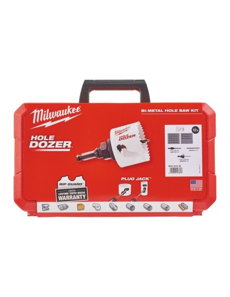 JUEGO CORONAS HOLE DOZER 13 PIEZAS 25-29-32-35-41-51-76-114 MM Y ACCESORIOS