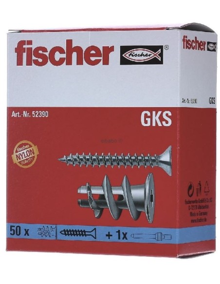 TACO PLADUR AUTOPERFORANTE PLASTICO CON TORNILLO GK S