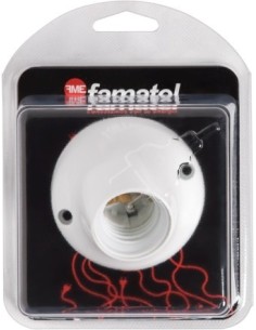 PORTALAMPARAS ELEC 120X160X65 ZOCALO CURVO E27 ABS BL FAMAT