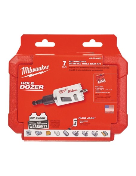 JUEGO CORONAS HOLE DOZER 7 PIEZAS 19-22-25-29-32 MM Y ACCESORIOS