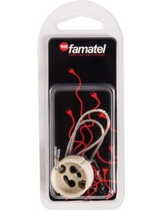 PORTALAMPARAS ELEC 60X147X30 HALOG GU/GZ10 CERAM BL FAMAT