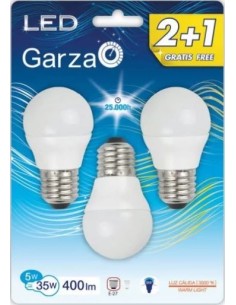 LAMPARA GZ LED ESF 5W E27 210º 400LM 30K BL.2+1