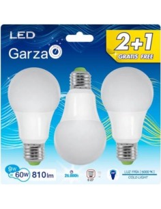 LAMPARA GZ LED STD 9W E27 240º 810 LM 50K BL.2+1